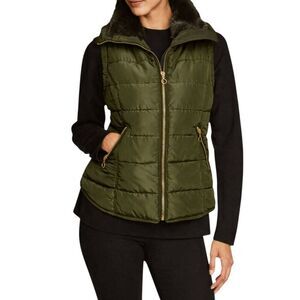H&M Faux Fur Puffer Vest Size XS